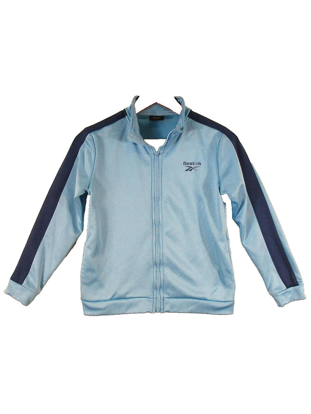 Reebok Kids Zip-Up Classic Track Jacket Long Sleeve Collared Size 13/14 Blue